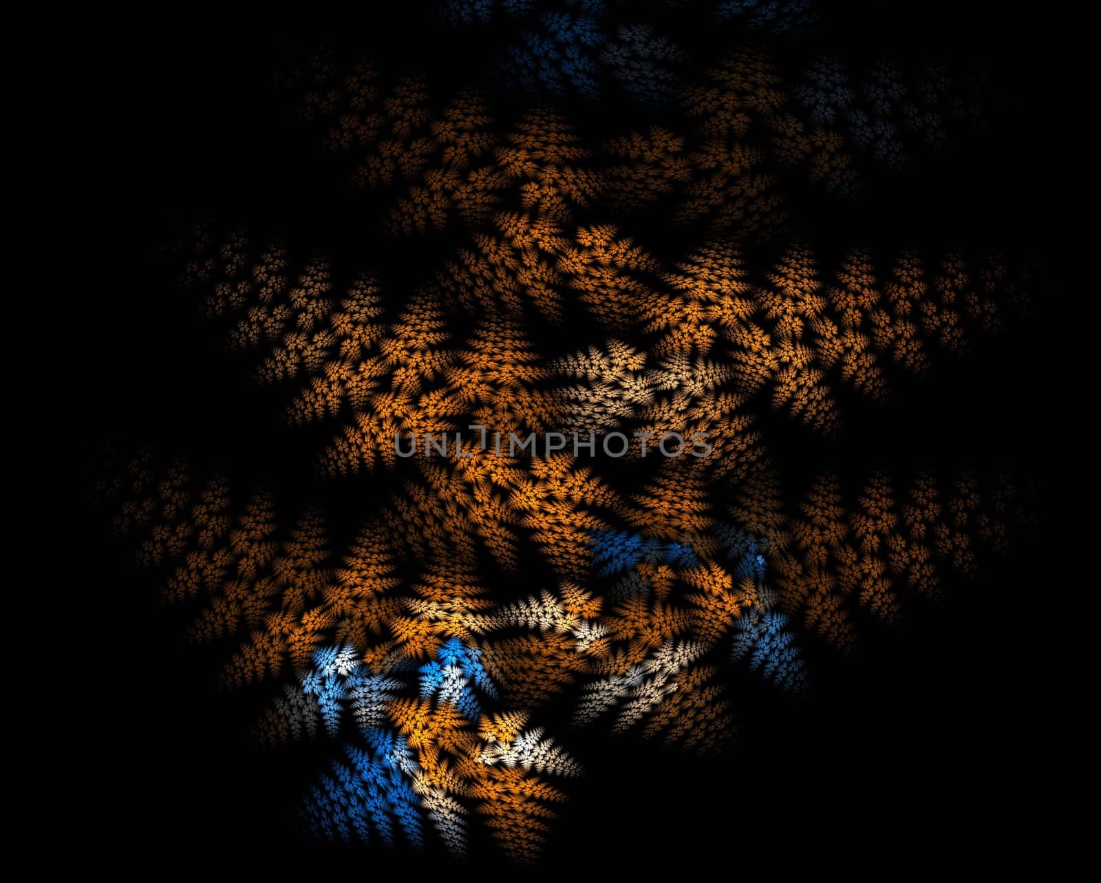 Abstract colored pattern on a black background
