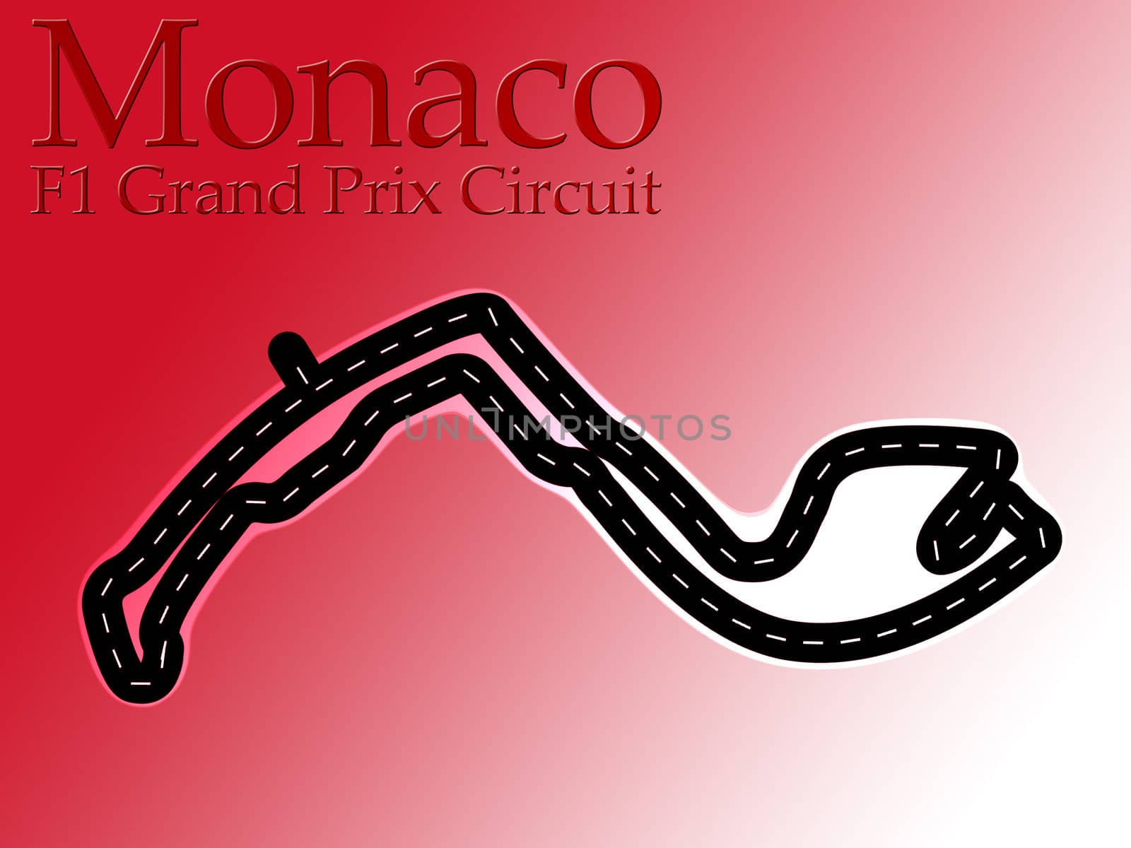 Monaco F1 Formula 1 Racing Circuit Map
