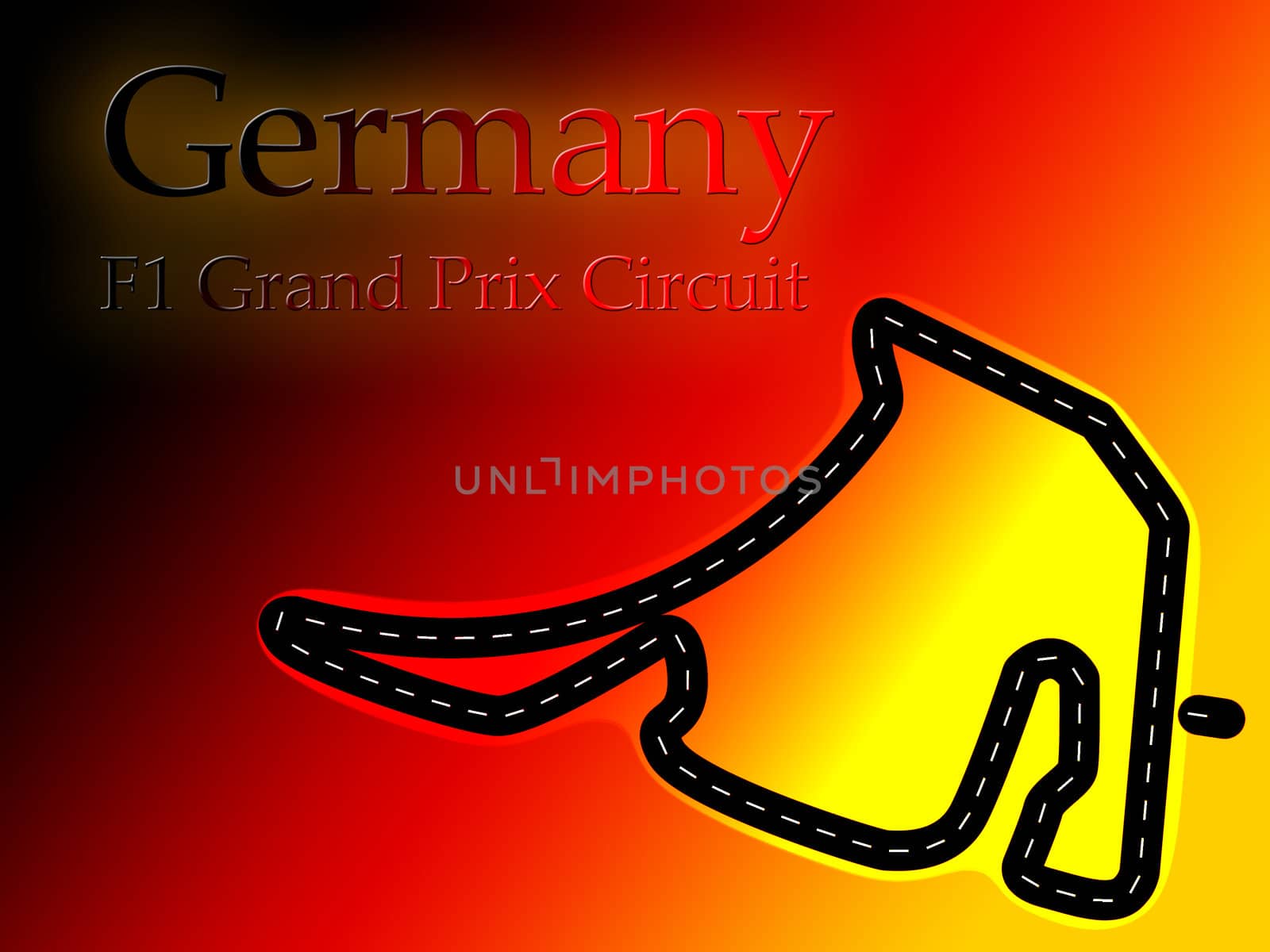 Hockheimring Germany F1 Formula 1 Racing Circuit Map by bobbigmac