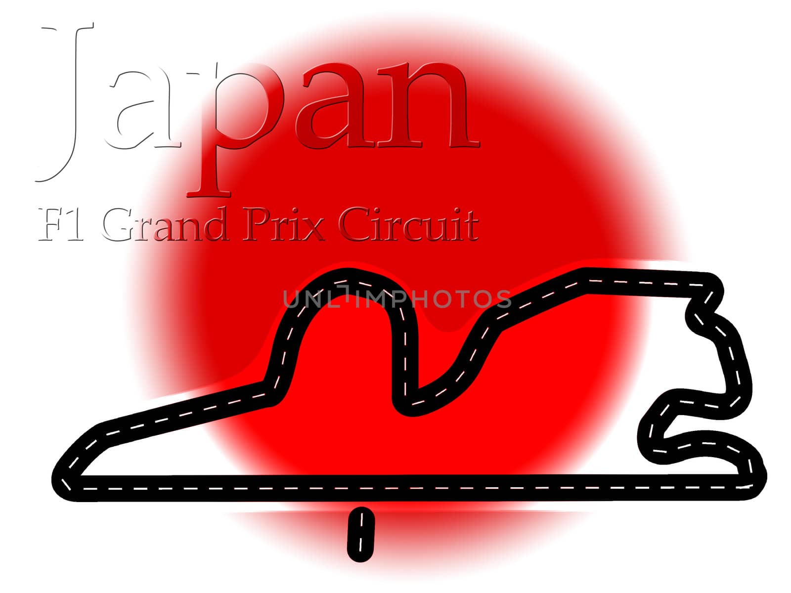 Japan Fuji F1 Formula 1 Racing Circuit Map by bobbigmac