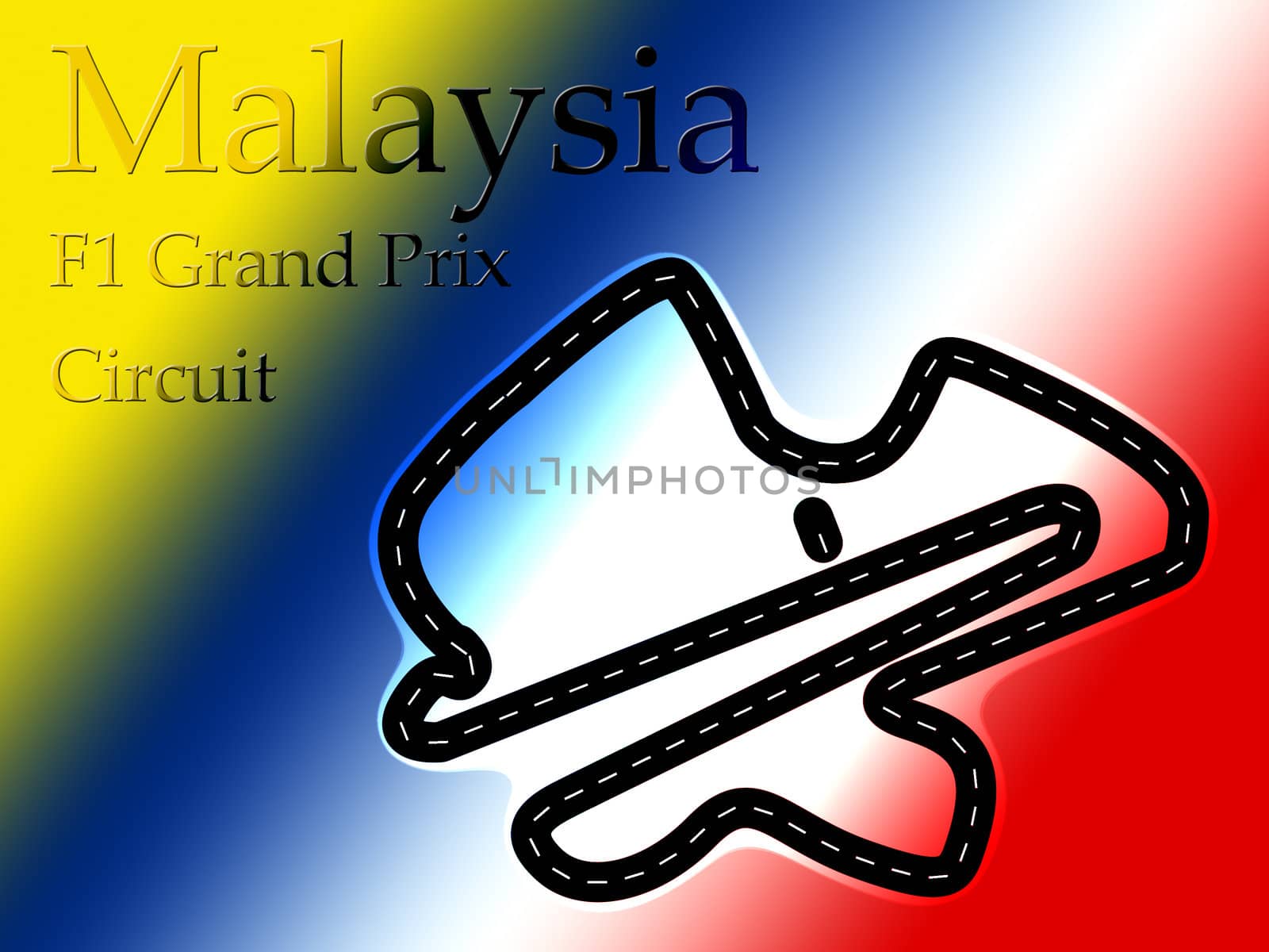 Sepang Malaysia F1 Formula 1 Racing Circuit Map by bobbigmac