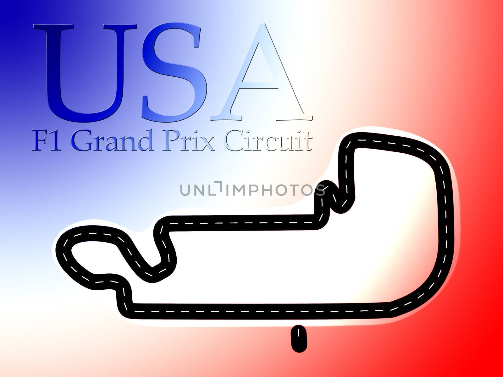 Indianapolis USA America F1 Formula 1 Racing Circuit Map by bobbigmac