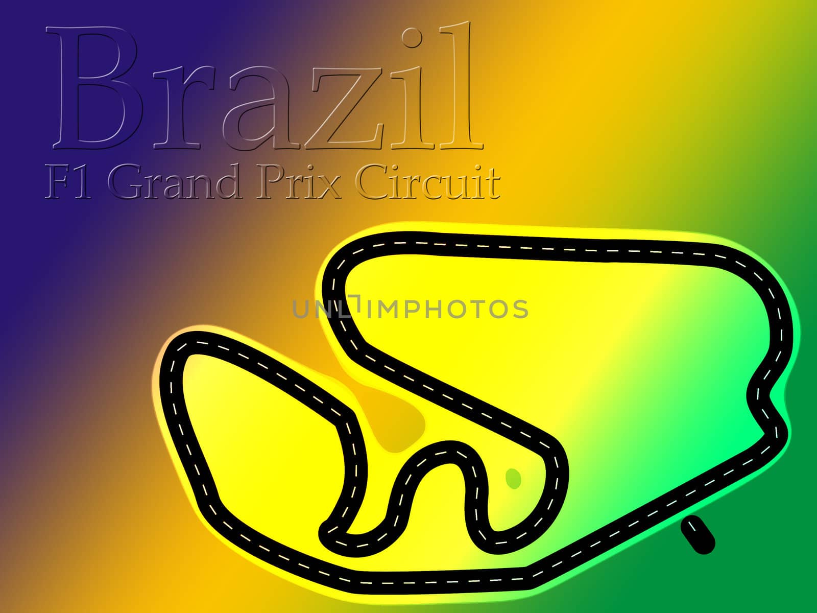 Brazil Carlos Pace F1 Formula 1 Racing Circuit Map by bobbigmac