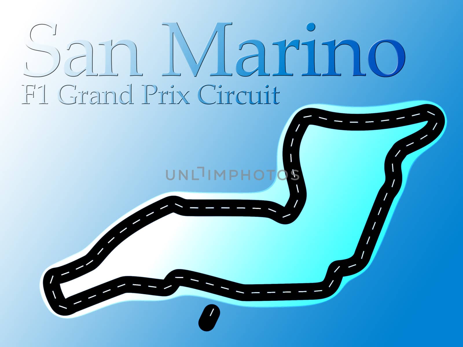 Enzo e Dino Ferrari San Marino F1 Formula 1 Racing Circuit Map