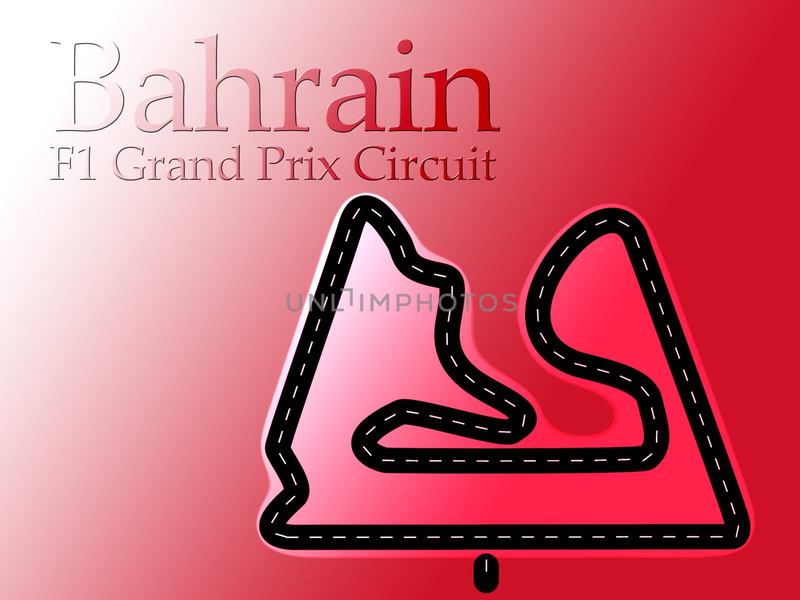 Bahrain F1 Formula 1 Racing Circuit Map