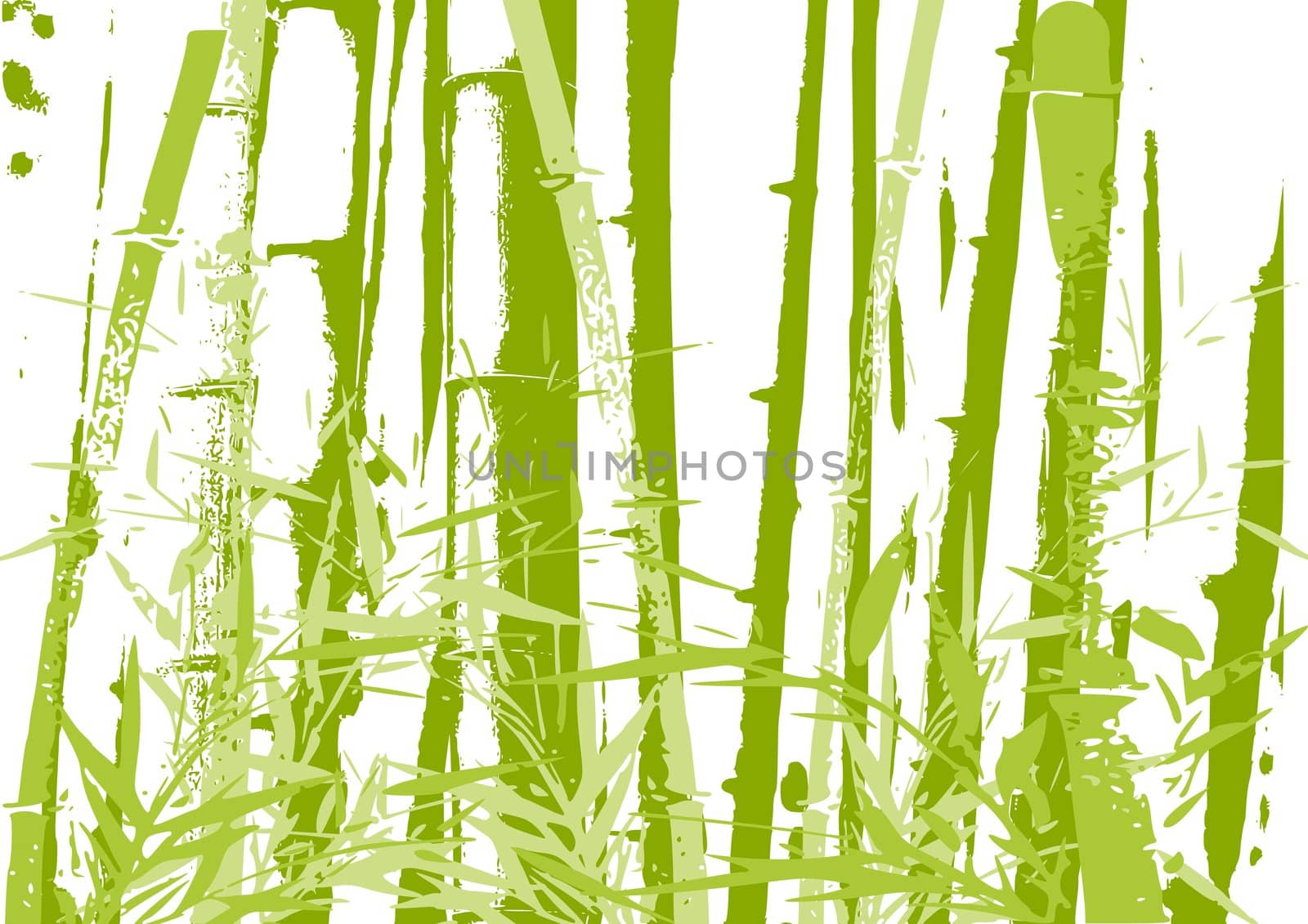 Abstract illustration of a bamboo forest