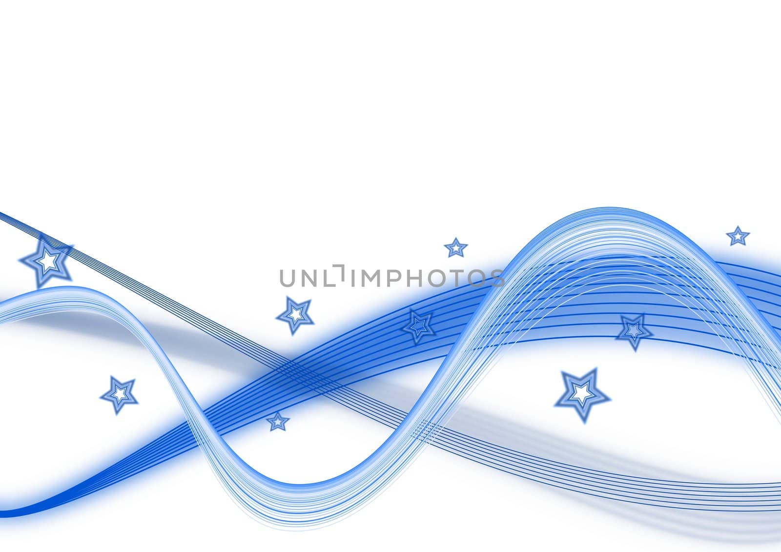 Abstract illustration of transparent blue lines and shapes.