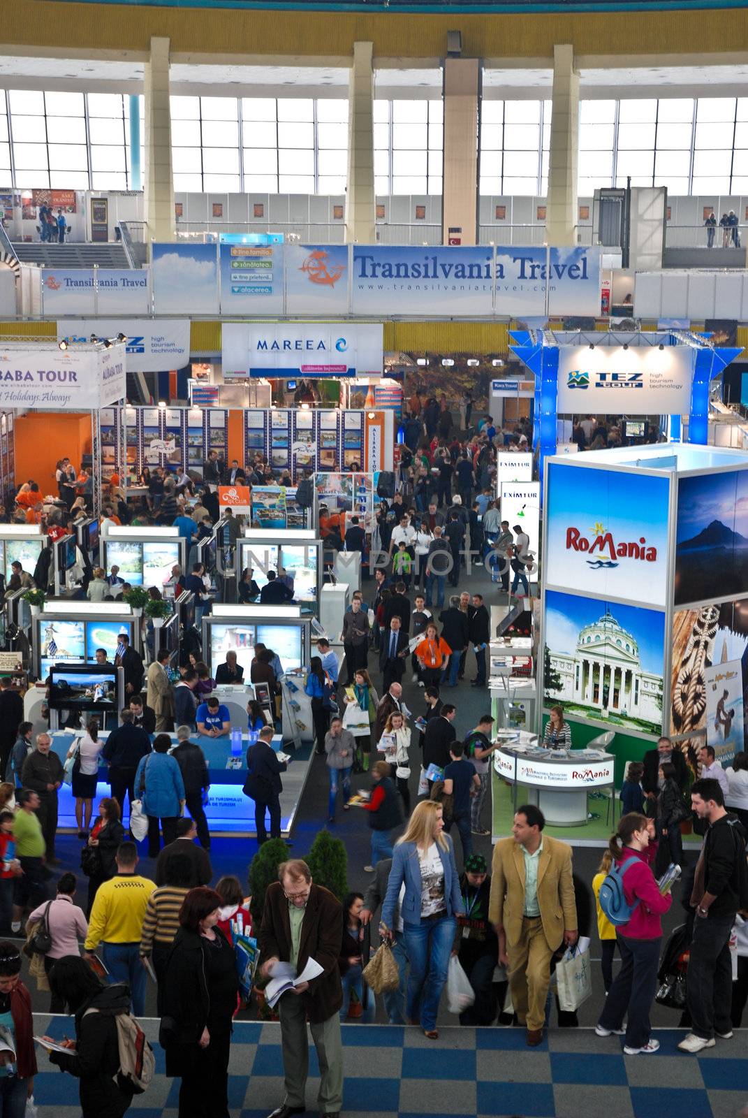 People at the International Tourism Fair at Romexpo March 28, 2010 in Bucharest, Romania