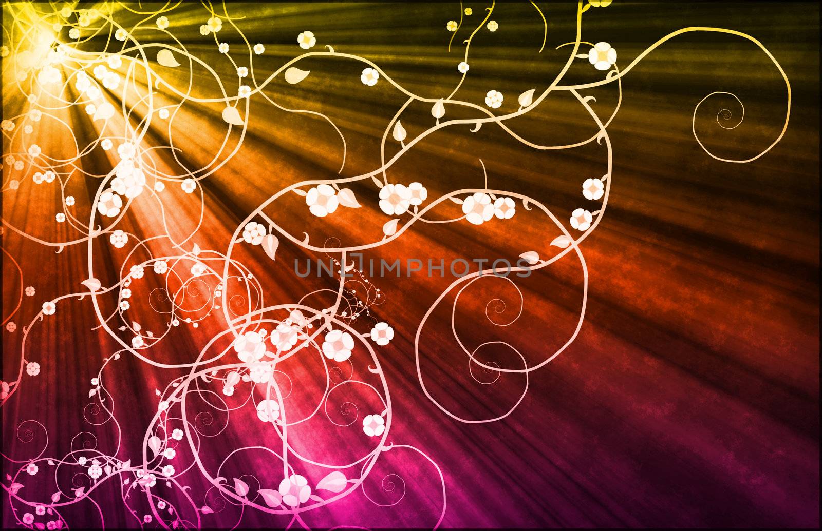Romance Love Growing Vines as Abstract Background