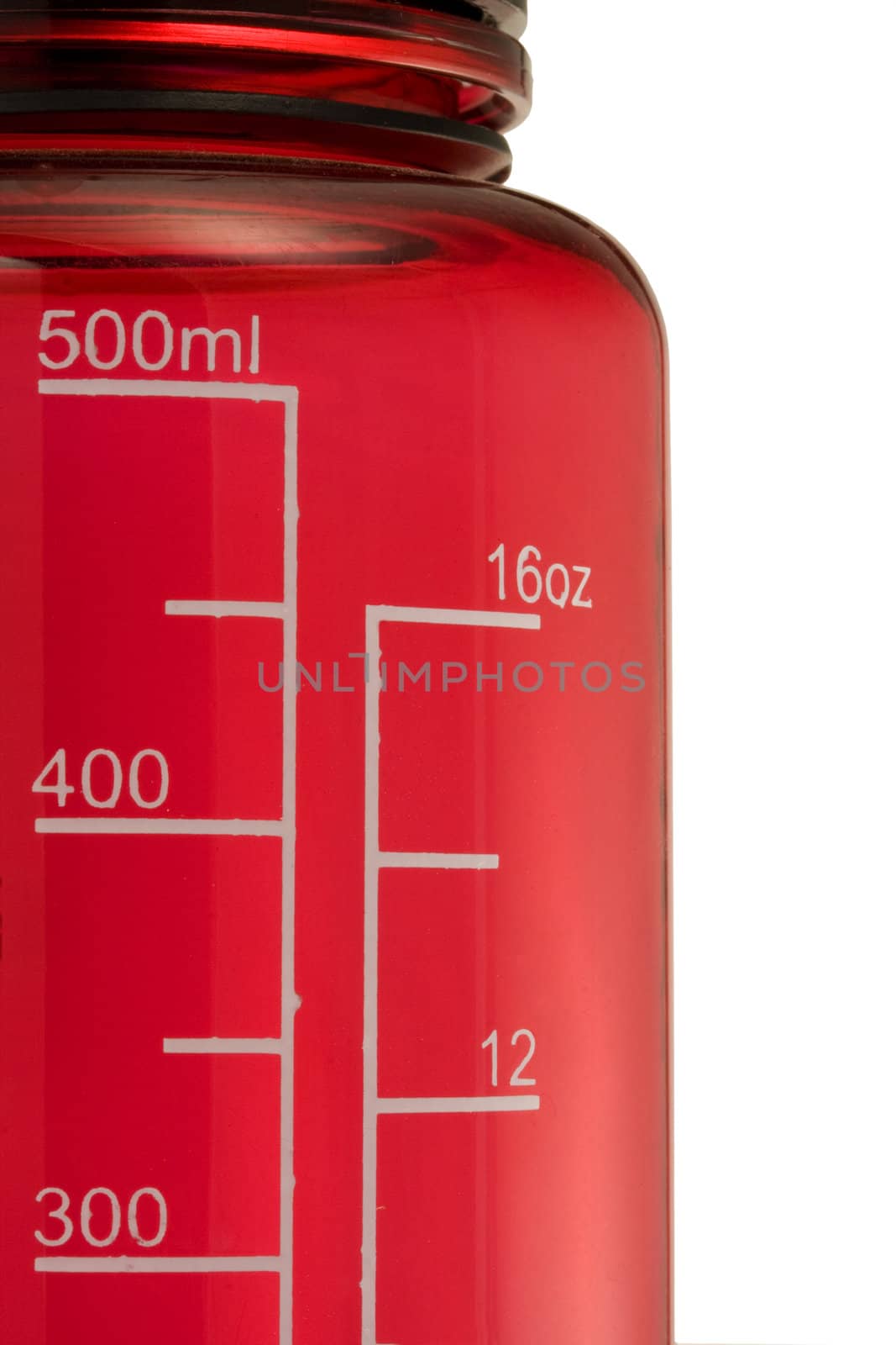 double scale in mililiters and fluid ounces on a drinking bottle by PixelsAway