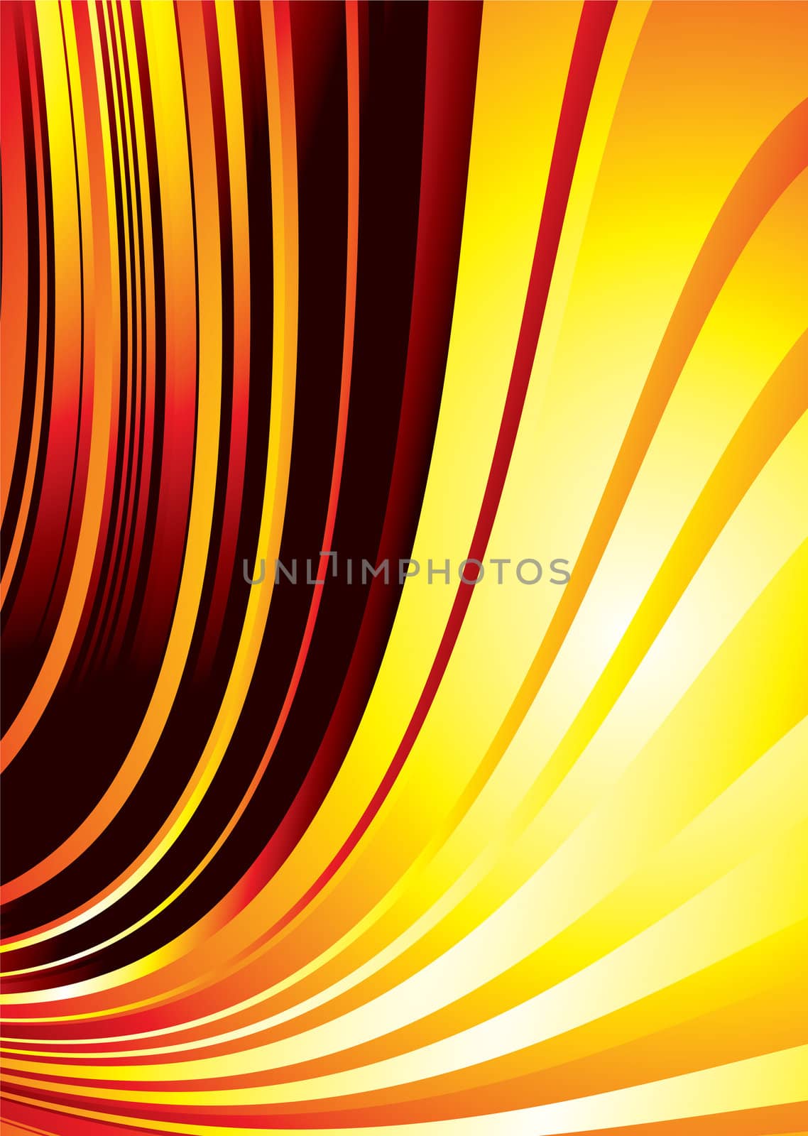 Red hot background with flowing flame like bands