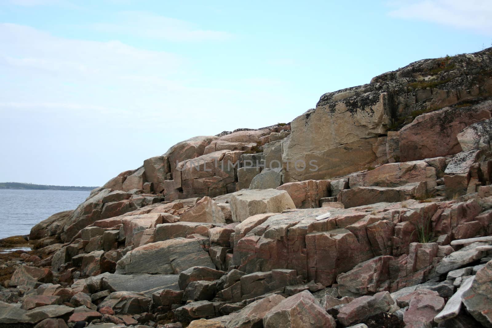 north: sea, sky and rock
