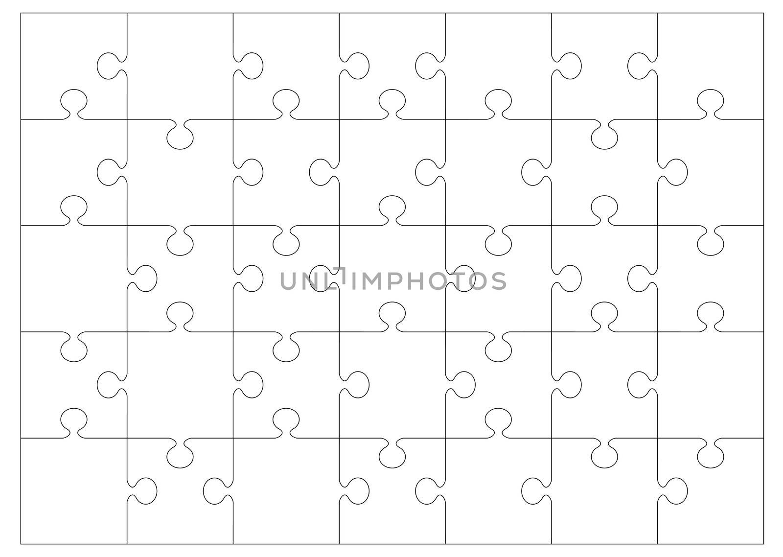 Black and white jigsaw or puzzle outline that you can overlay on to your own image or picture
