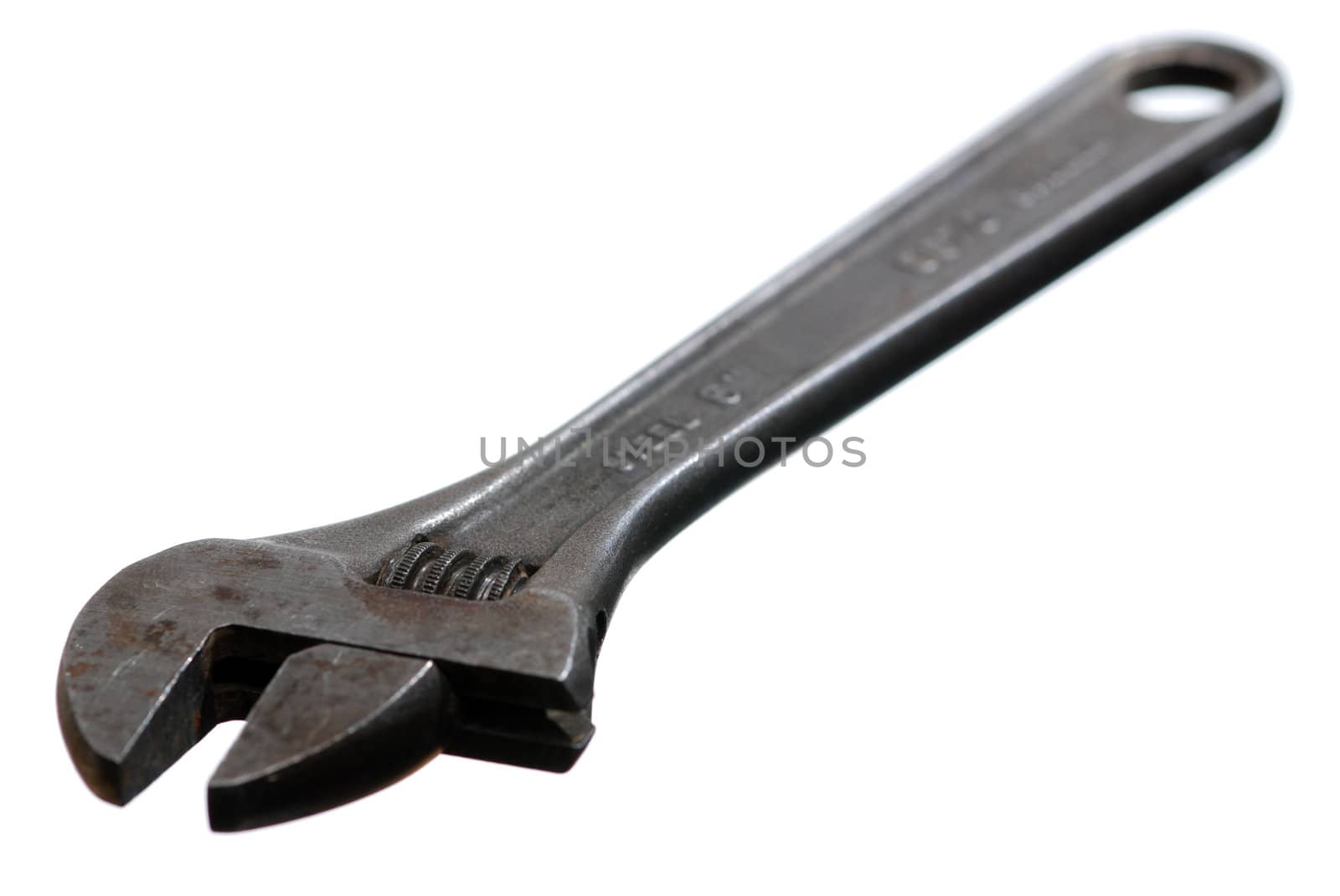 Adjustable Wrench isolated on white background.