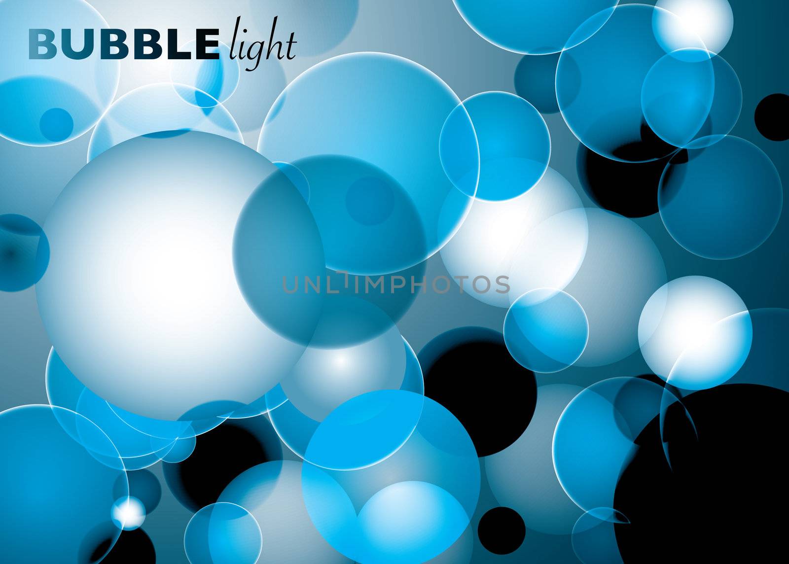 bright light abstract background with bubbles of blue color