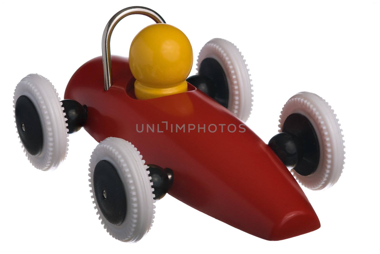 Child's red toy race car by Gjermund