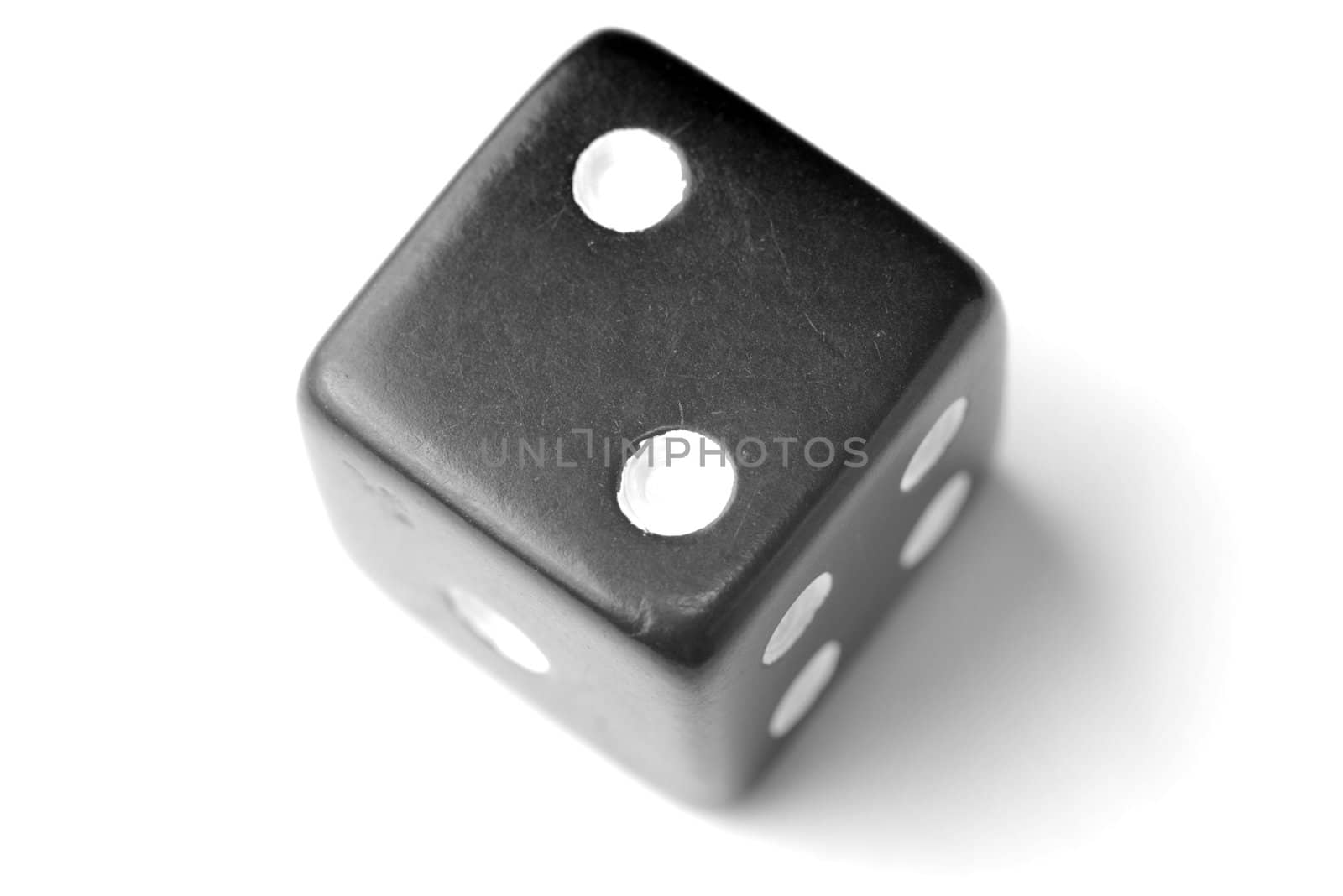 Black Die on White - Two at top. Similar images of 1-6 exists