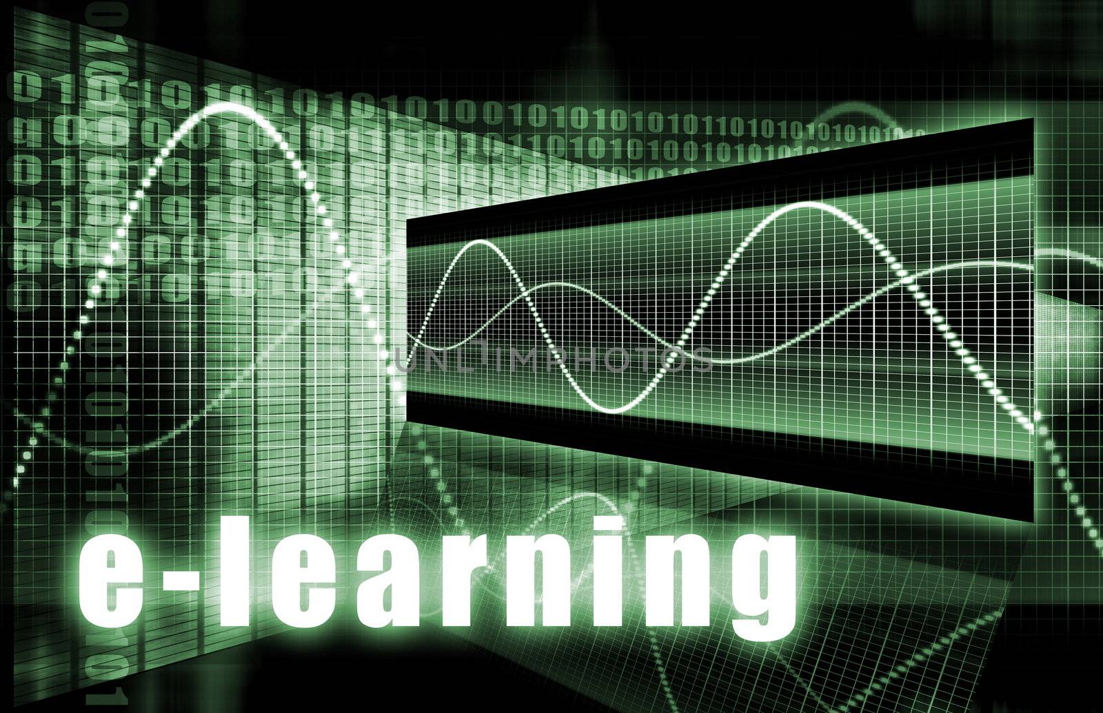 E-Learning Online Web Tech as Abstract Background