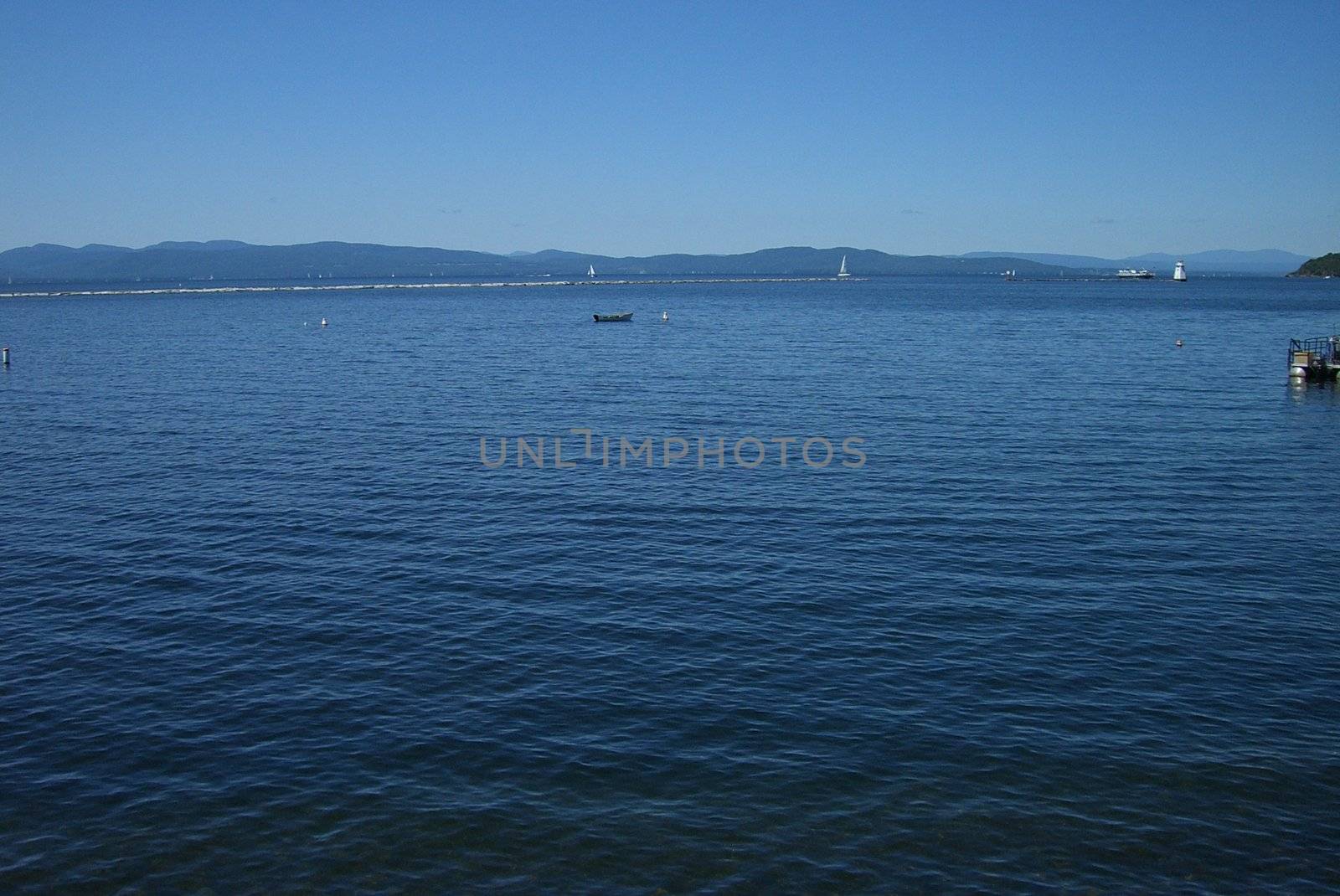 Lake Champlain of Vermont - Blue Water by Ffooter