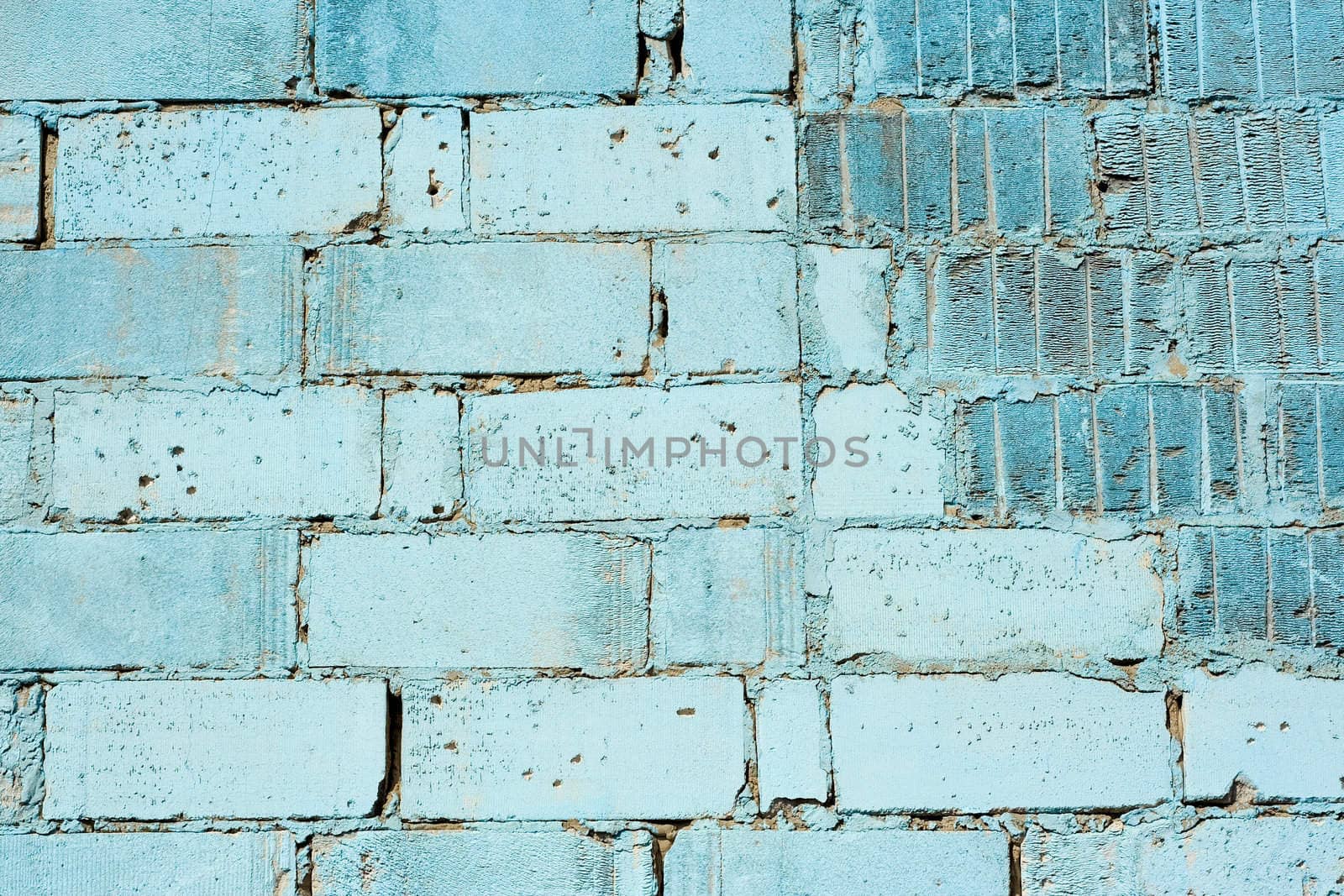 blue brick wall by aguirre_mar