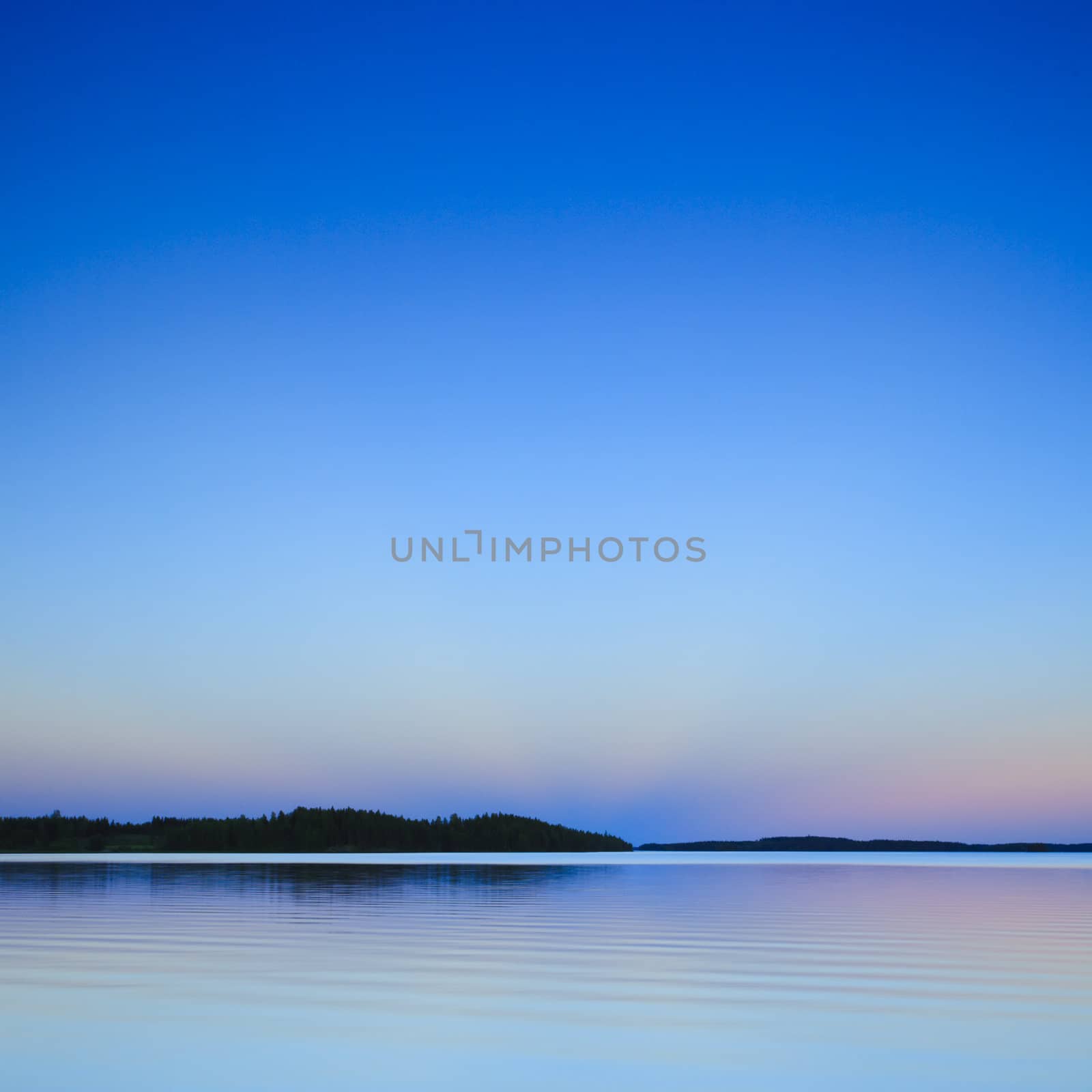 summer sunset on the lake