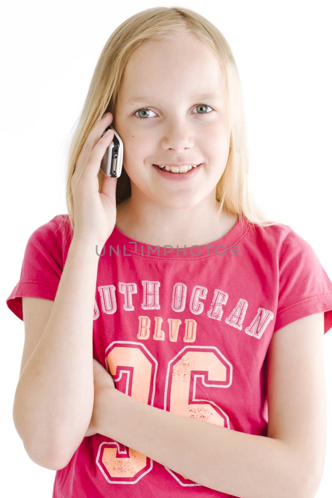 young girl on the phone by mjp