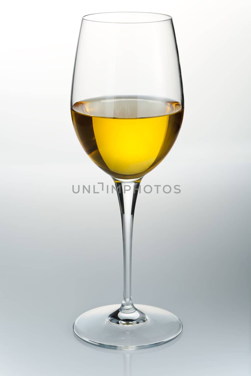 Glass of white wine by mjp