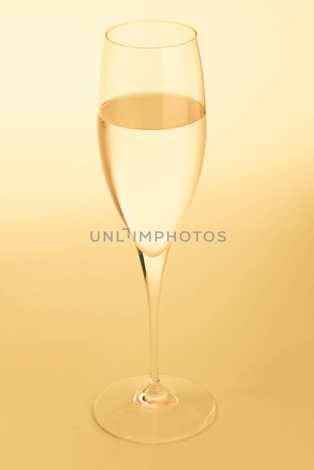 Golden champagne glass  by mjp