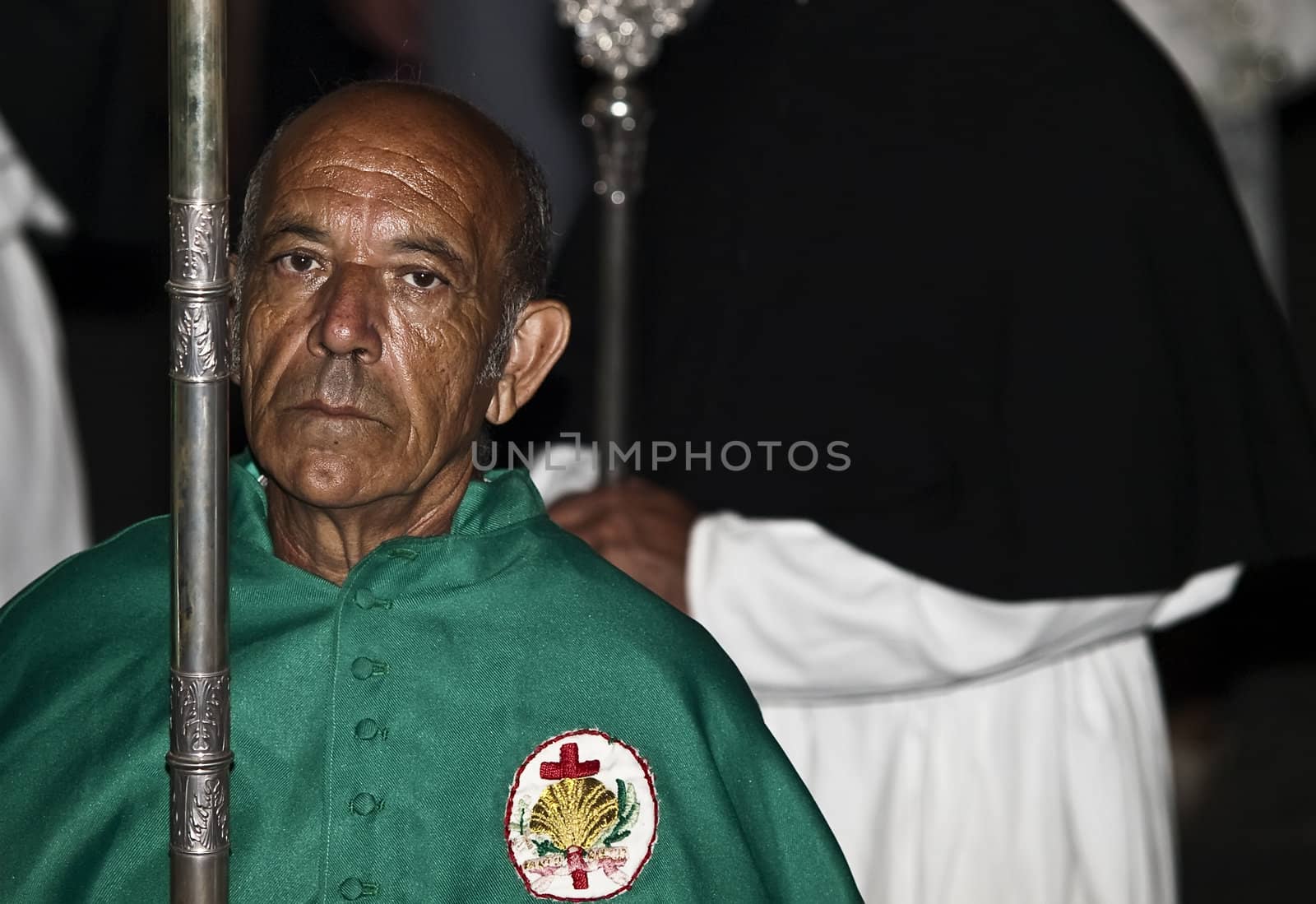 ZURRIEQ, MALTA - SEP 06 2009 - A procession member at the feast of St Catherine of Alexandria at Zurrieq in Malta on September 06, 2009