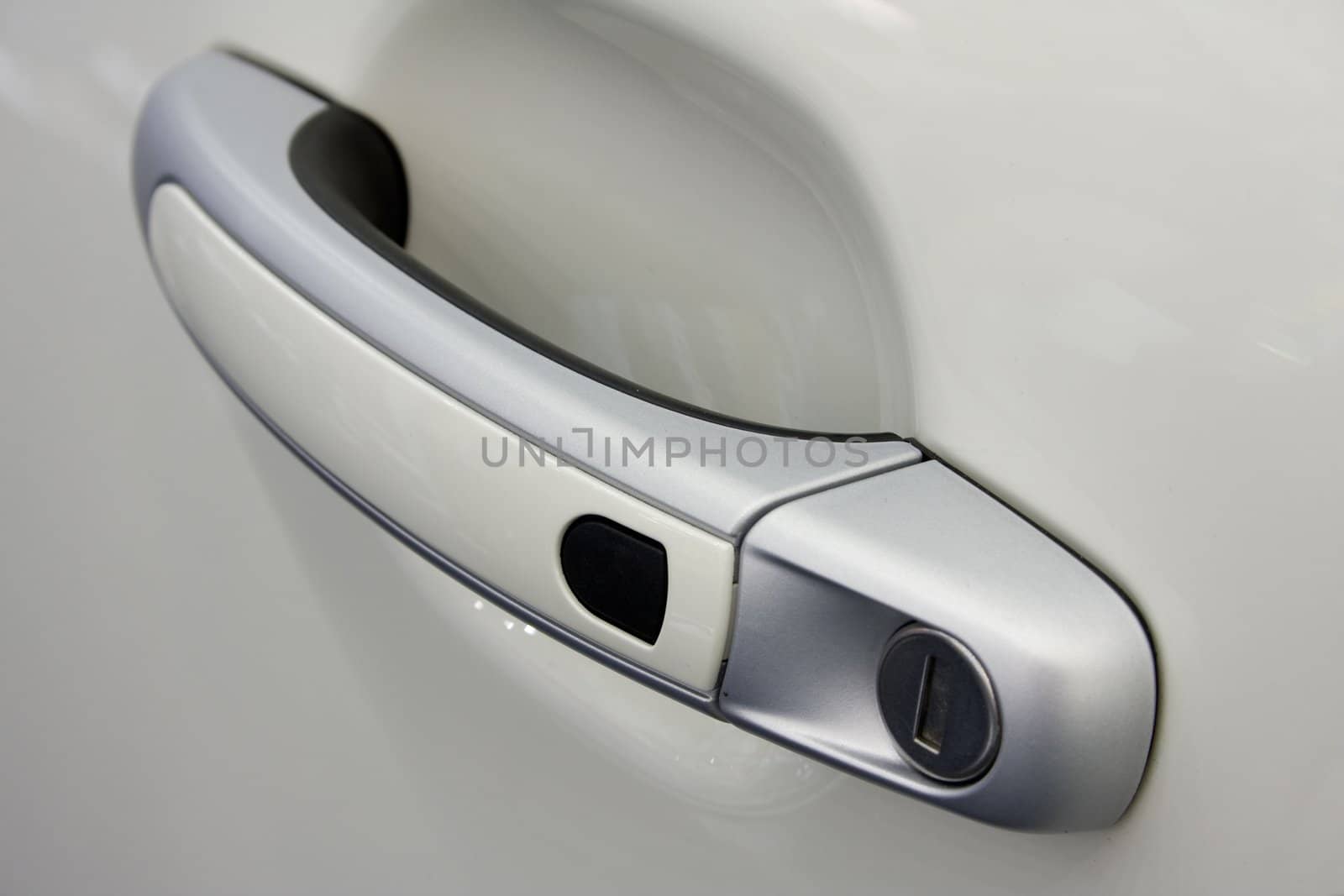 car door-handle with keyhole