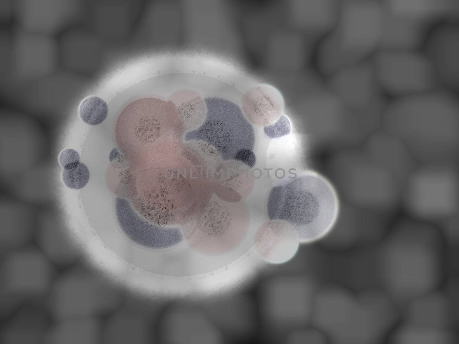 3d Organic Cell Body Matter Medical Illustration