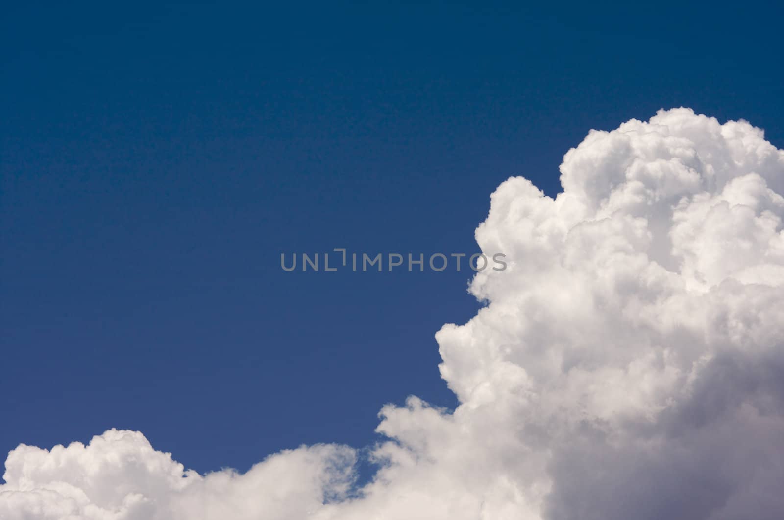 Puffy Storm Clouds Forming on a blue sky.
