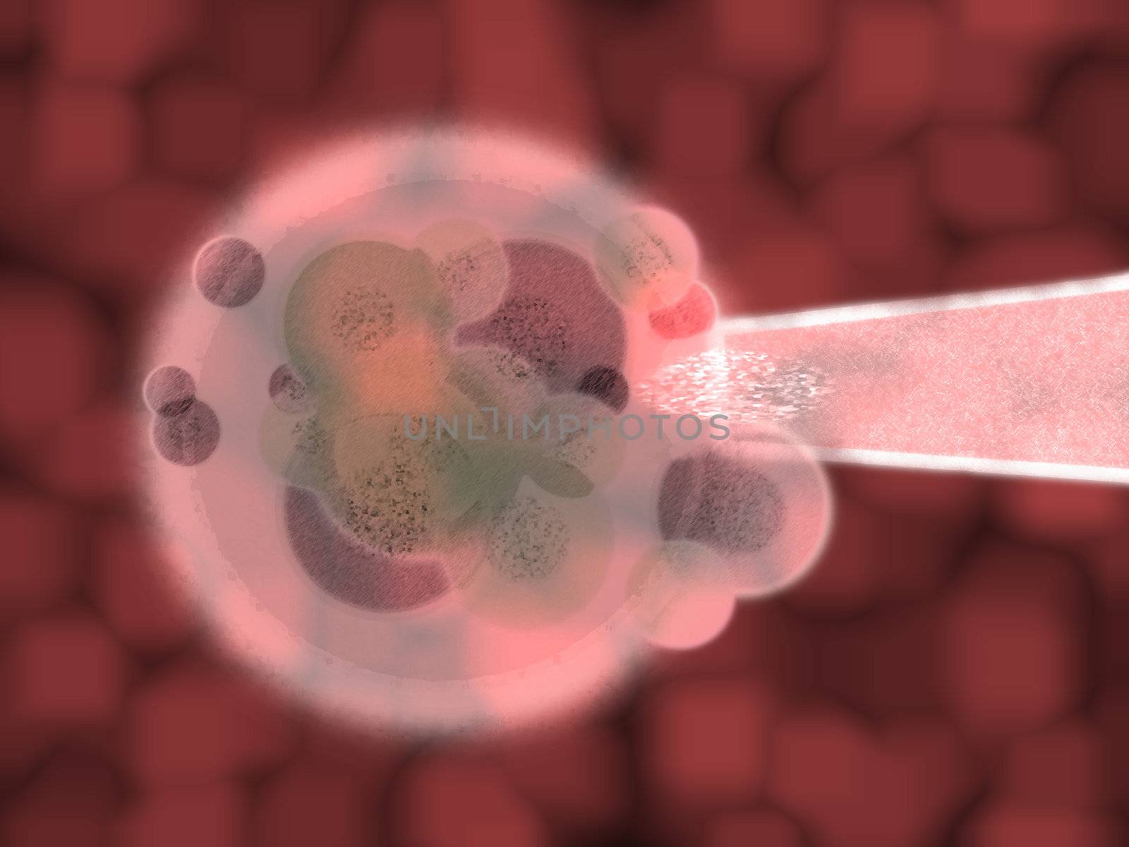 Red Blood Organic Body Cell and IVF DNA Injecting Needle by bobbigmac
