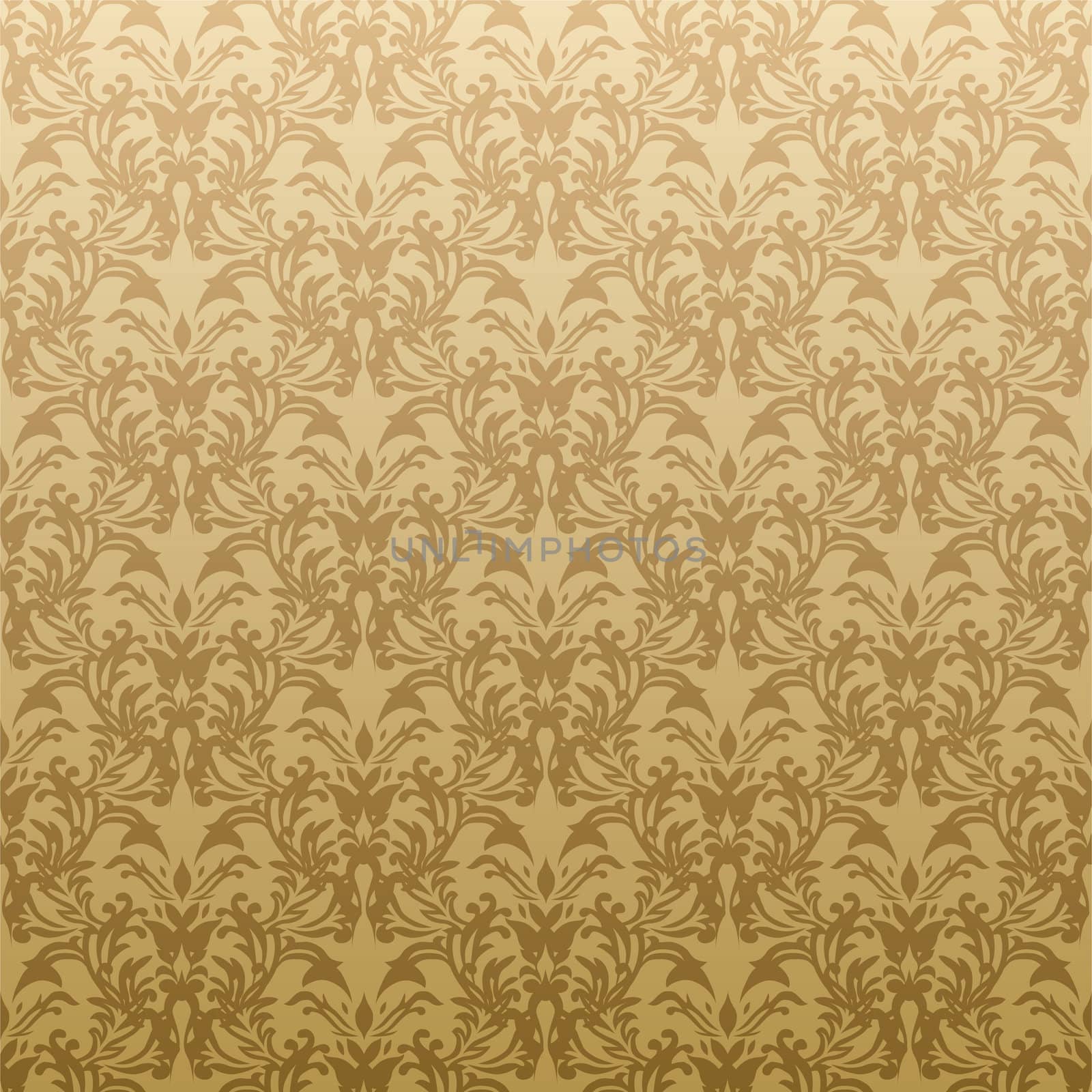 floral golden wallpaper by nicemonkey