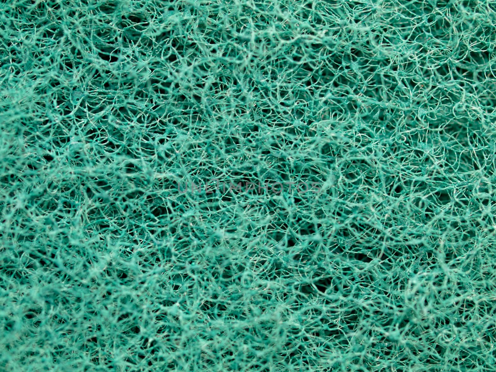 Macro picture of a green scrub sponge