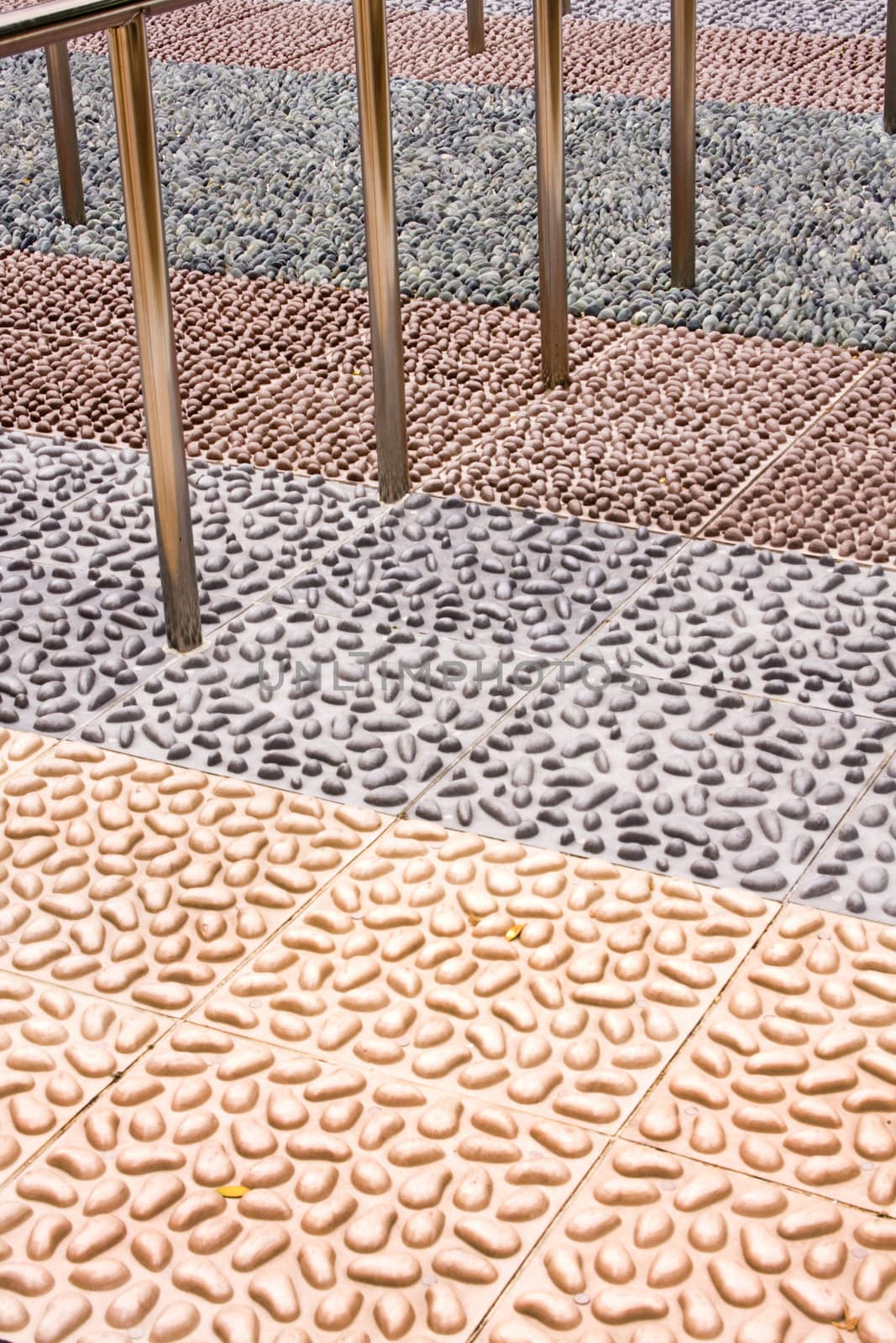 It is a fake stones path to help people walking on reflexology path to keep health.
