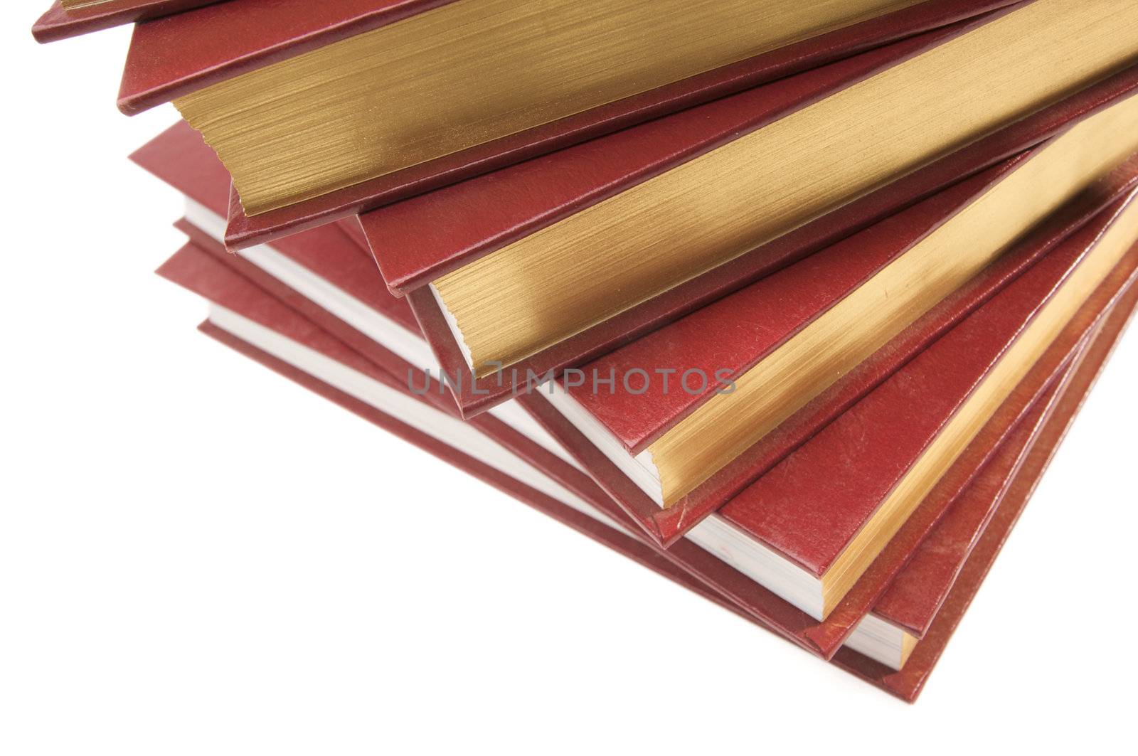 Stack of Books Isolated on a White Background.