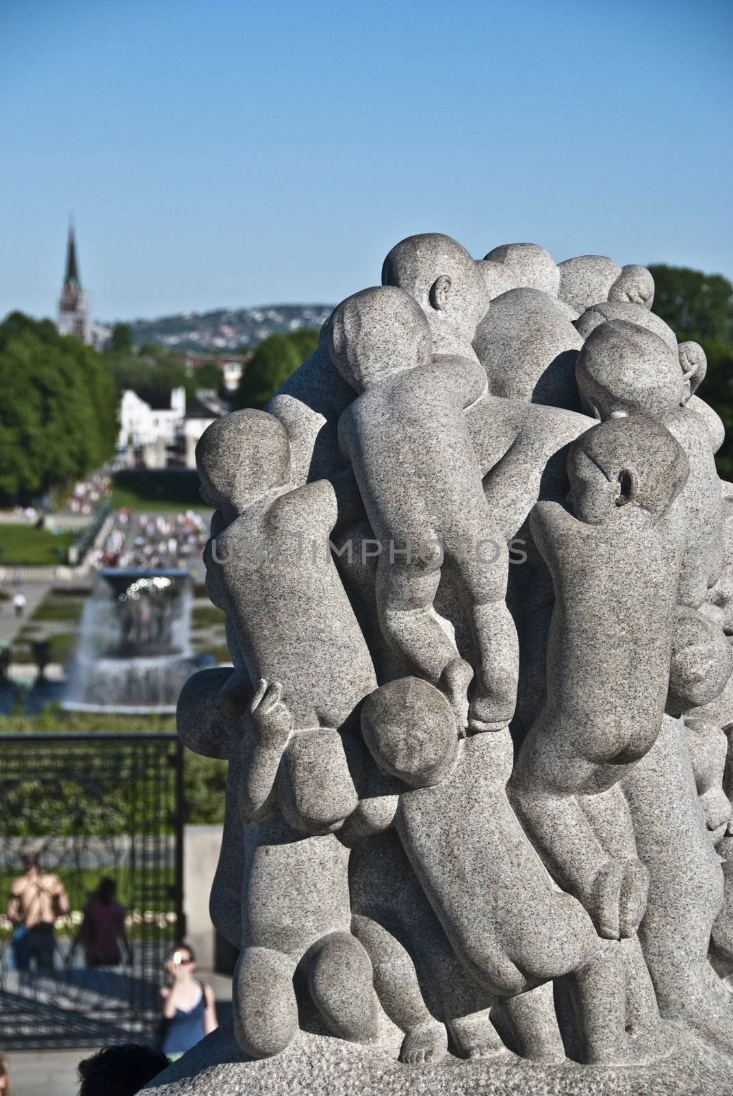 Statue in a Park of Oslo, Norway, May 2009 by jovannig