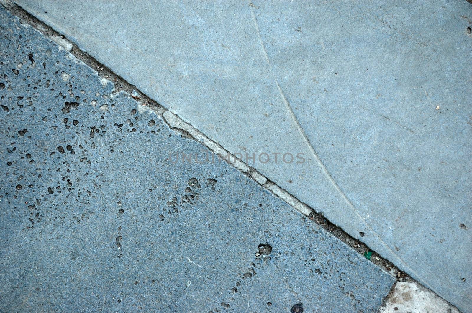 macro of new old-style pavement of bricks of grey color