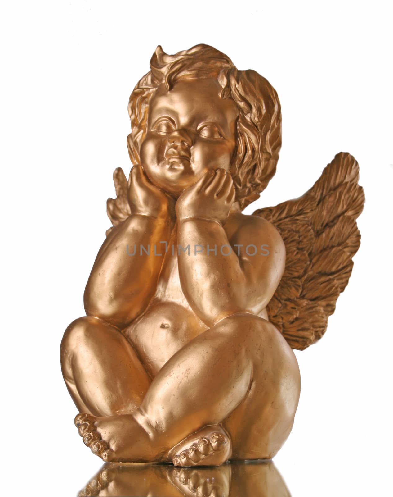 Angel figure isolated on white background