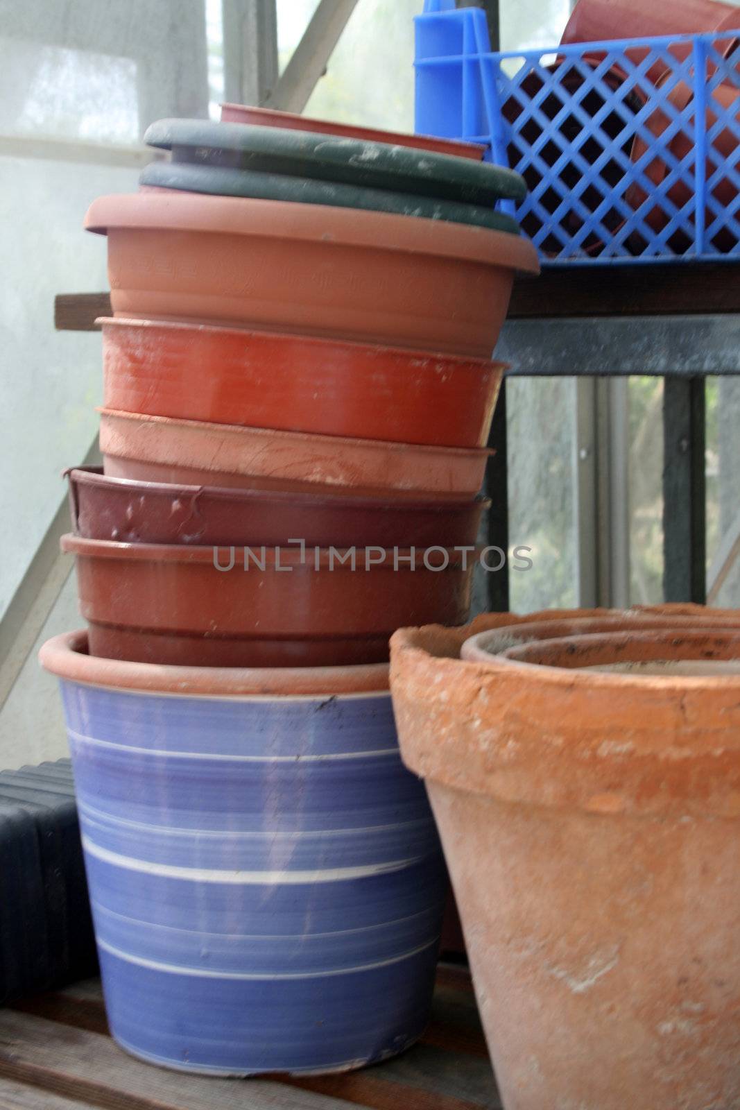 stacked flower pots