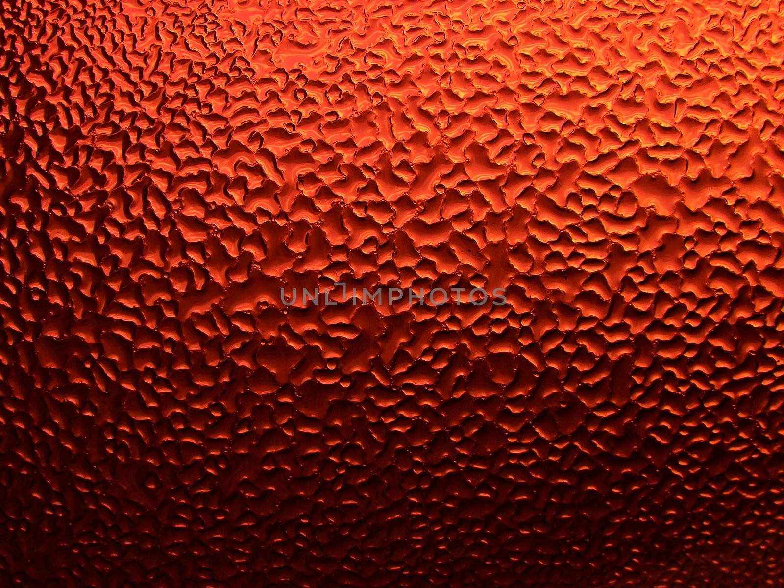 Series of the dripped glass. Orange colour