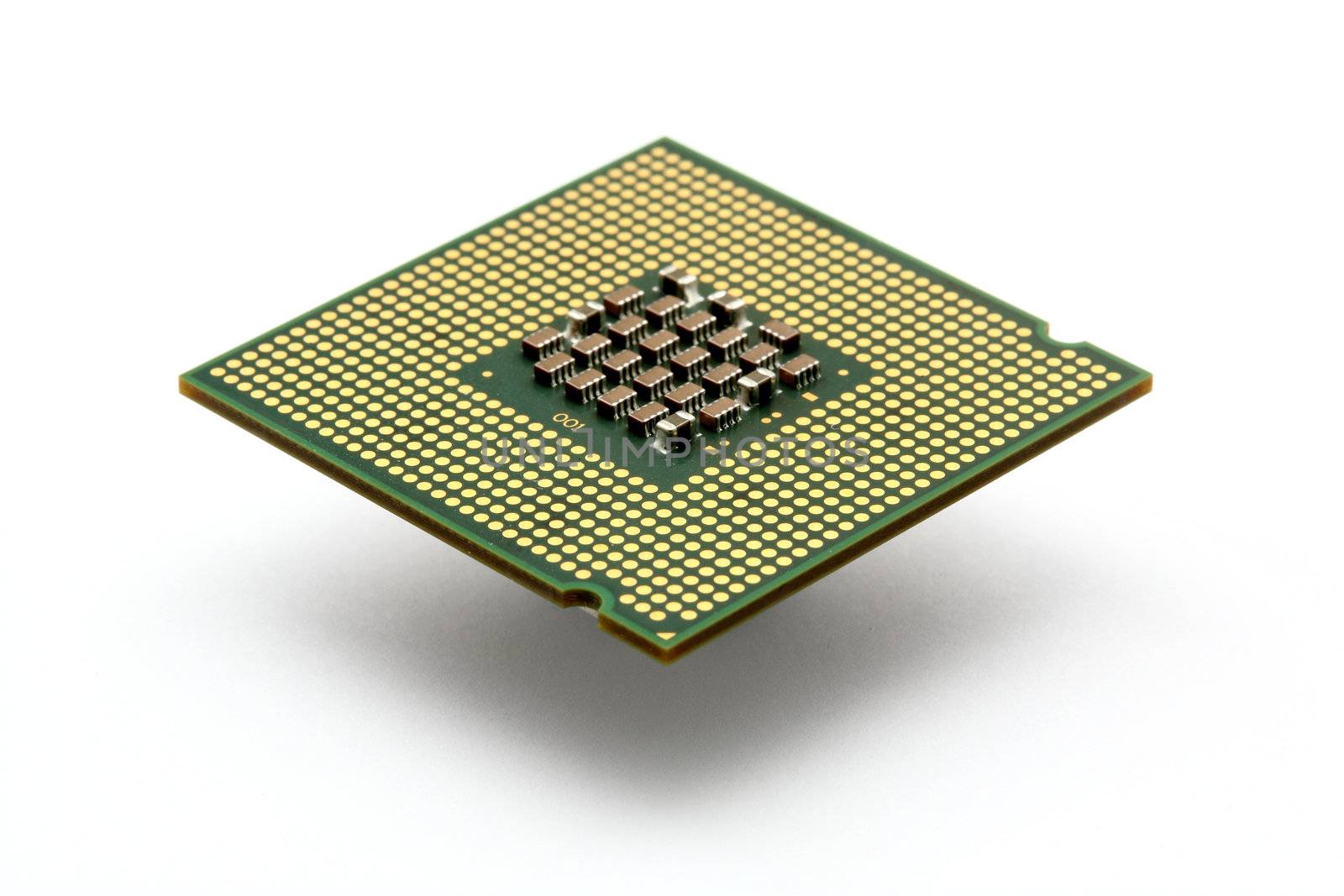 Closeup of a PC processor by leungchopan