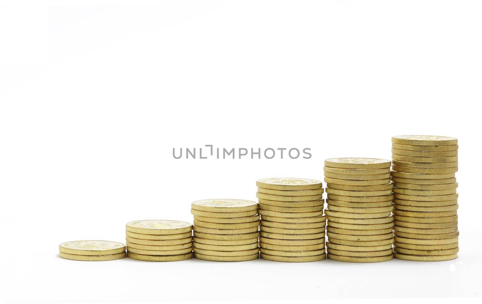 coins, displaying a grwoing