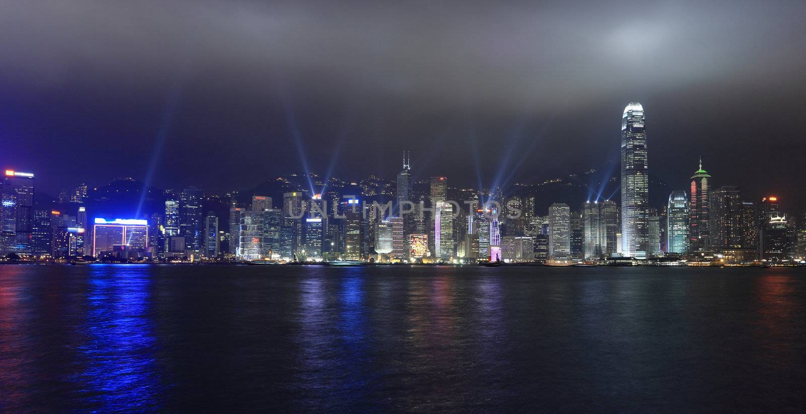 lights show in Hong Kong by leungchopan