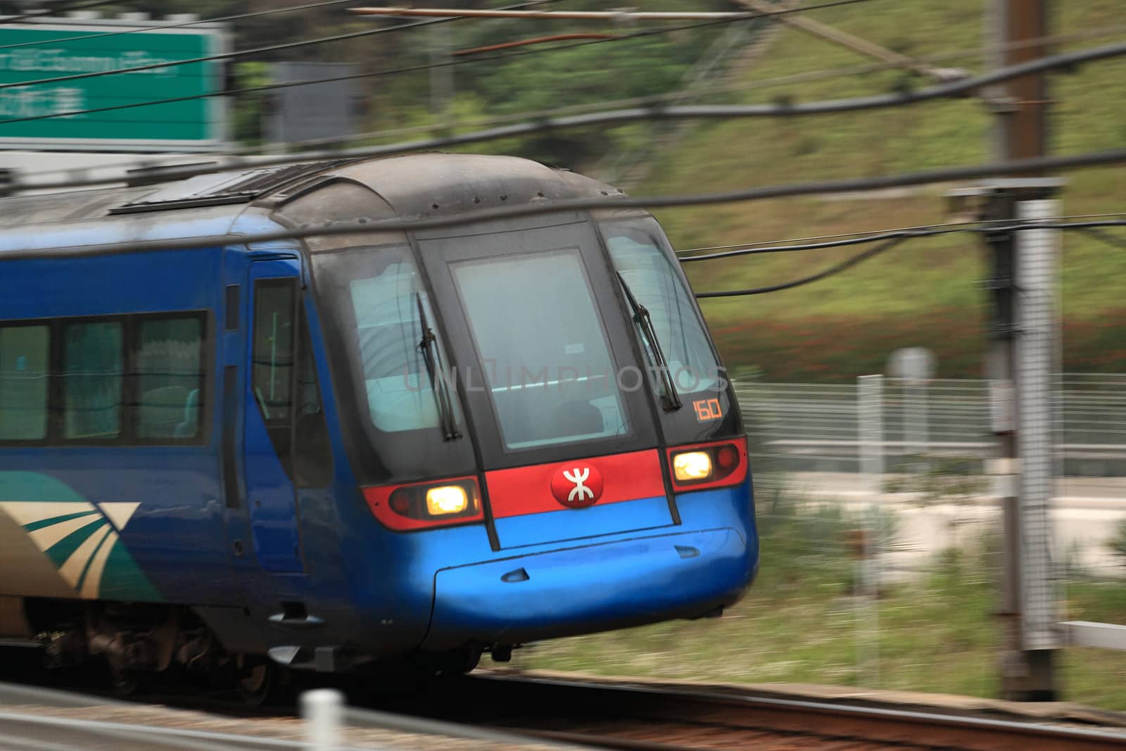 Hong Kong train, move very fast