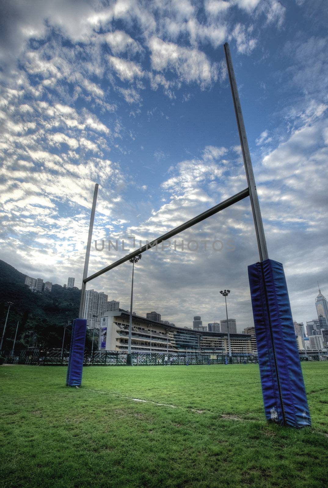 rugby goalposts in HDR by leungchopan