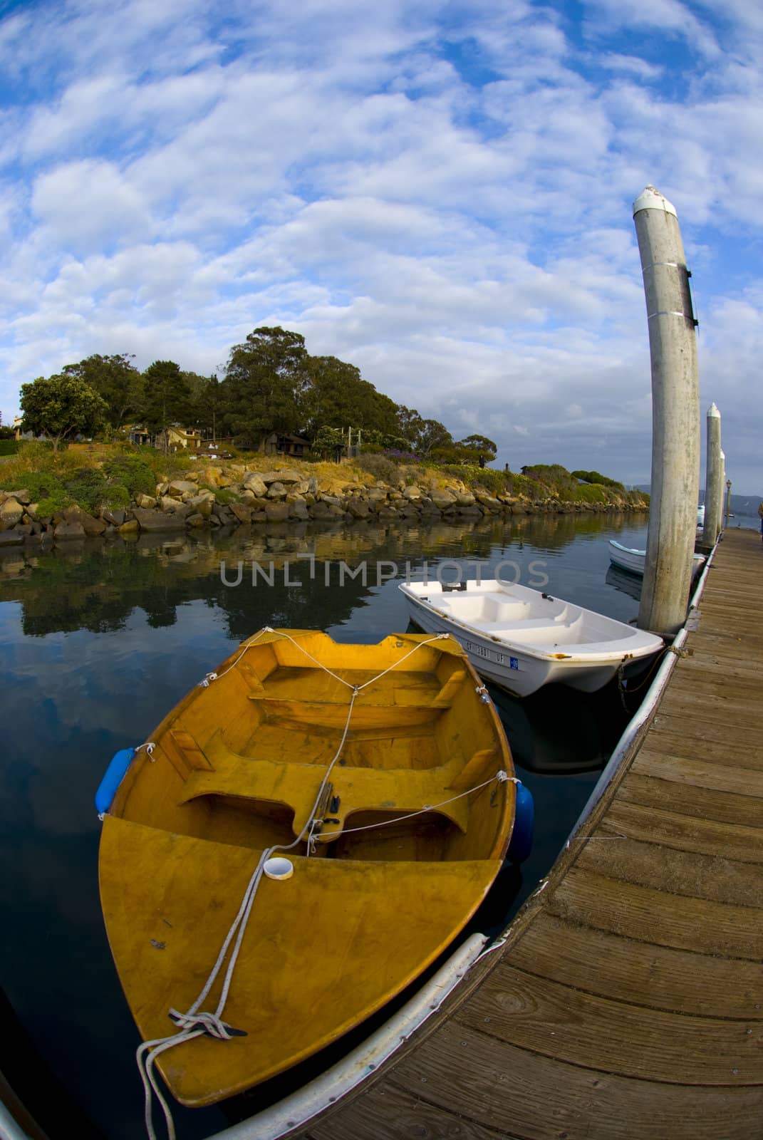 A moored boat