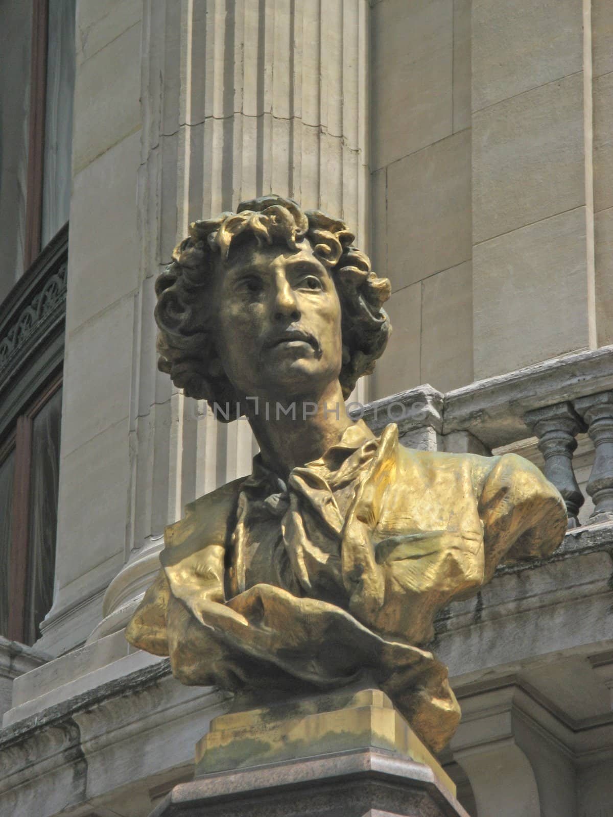 bust of Charles Garnier architect of the parisan building opera