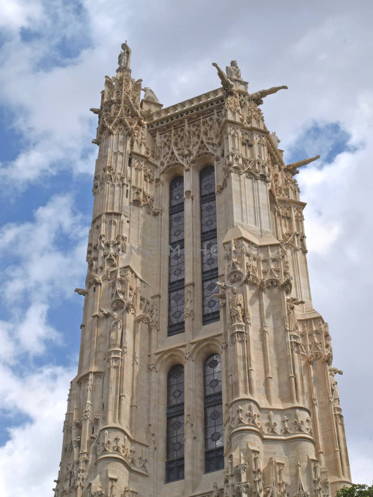 The tower of Saint-Jacques-la-Boucherie in Paris